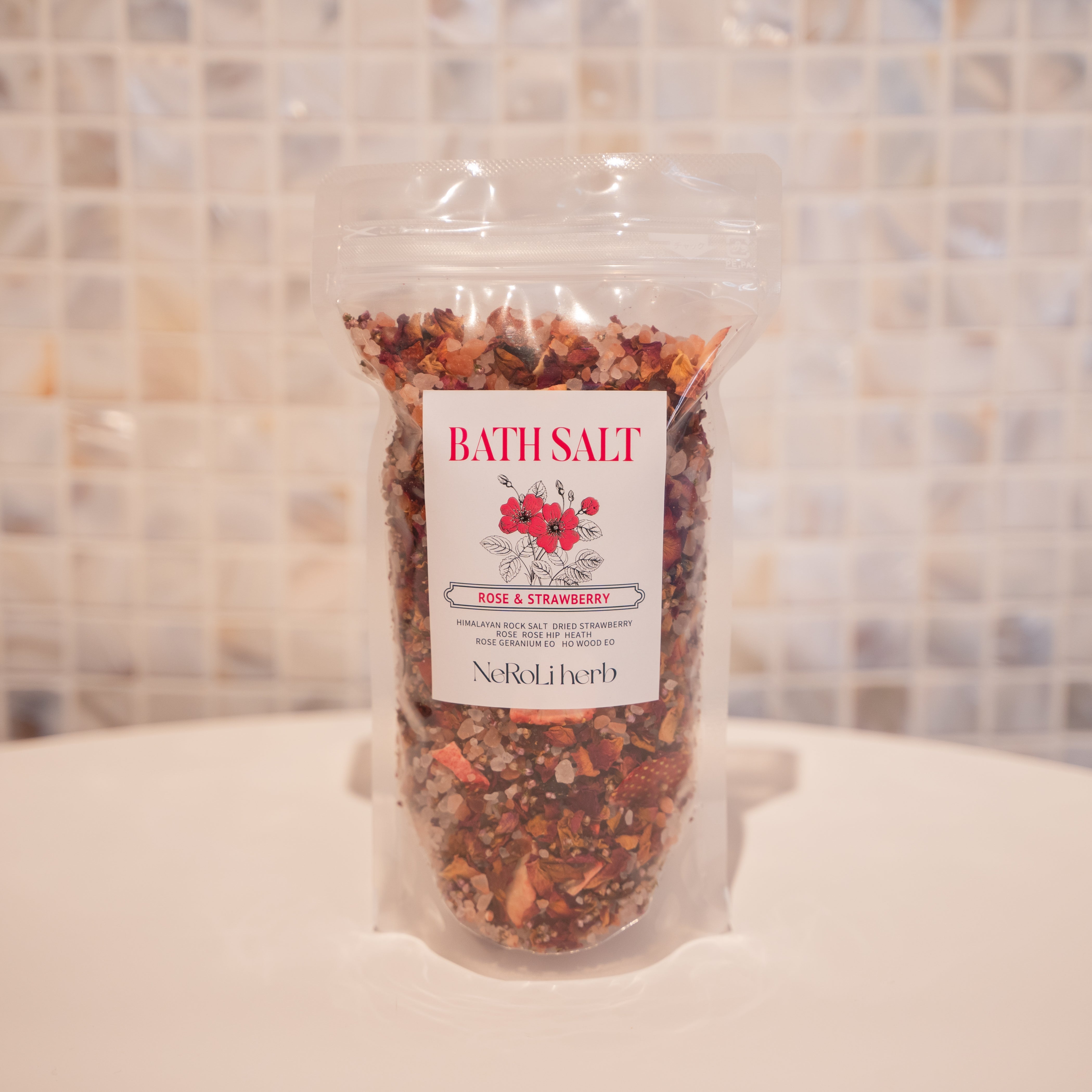 Rose&Strawberry BATH SALT | NeRoLi herb